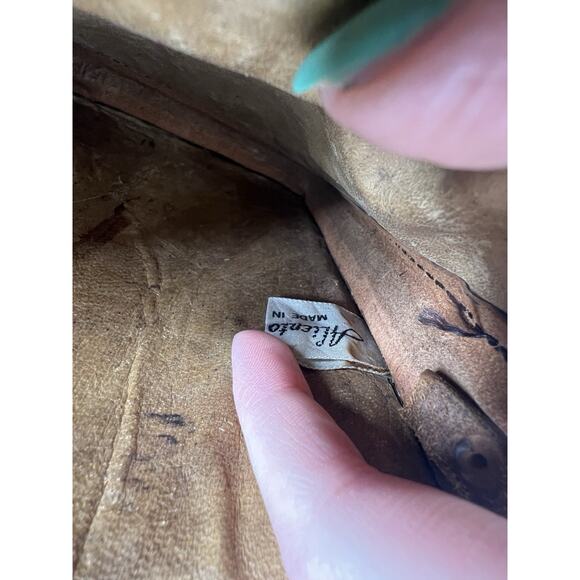 Vintage Leather Aliento Design Crossbody Bag Purse - Picture 3 of 13